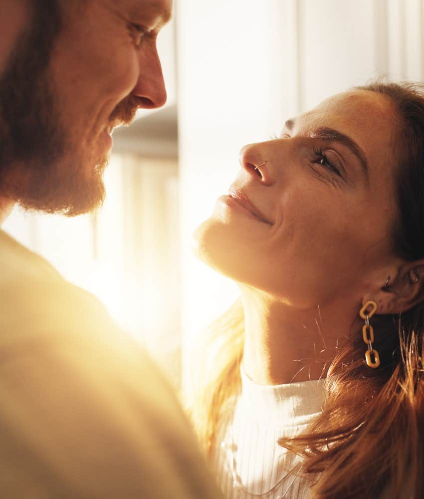 Happy woman with loving man who makes a consistent effort