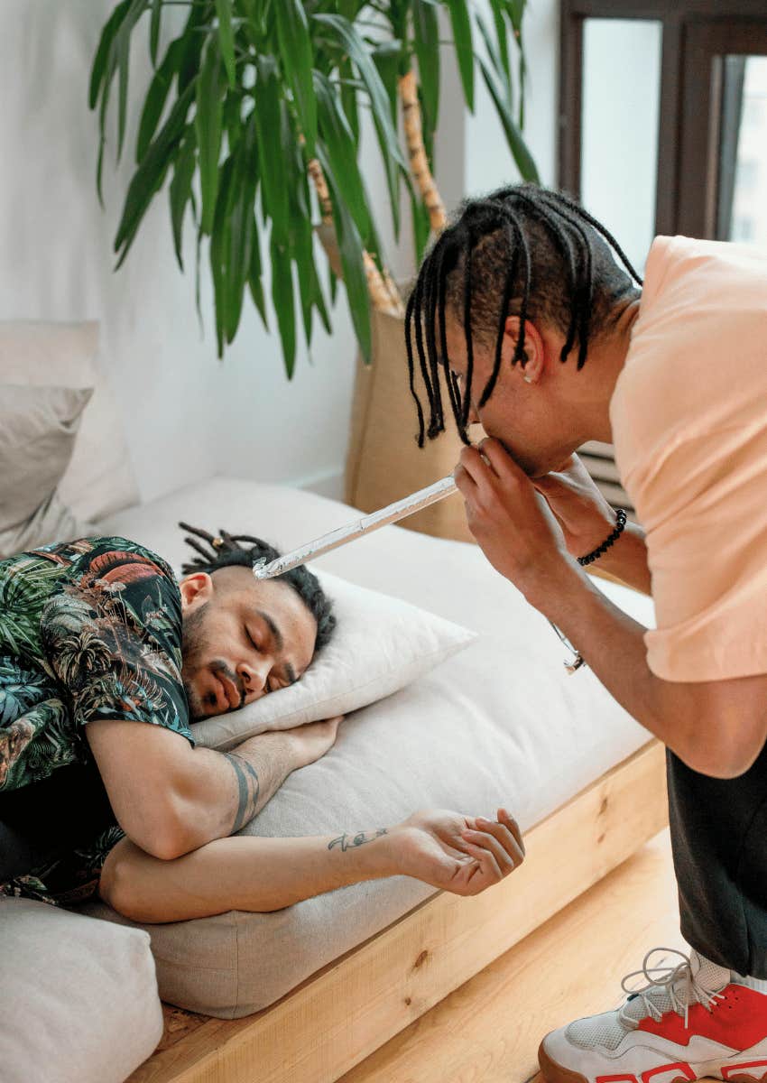 man adopting morning habit of having an accountability partner