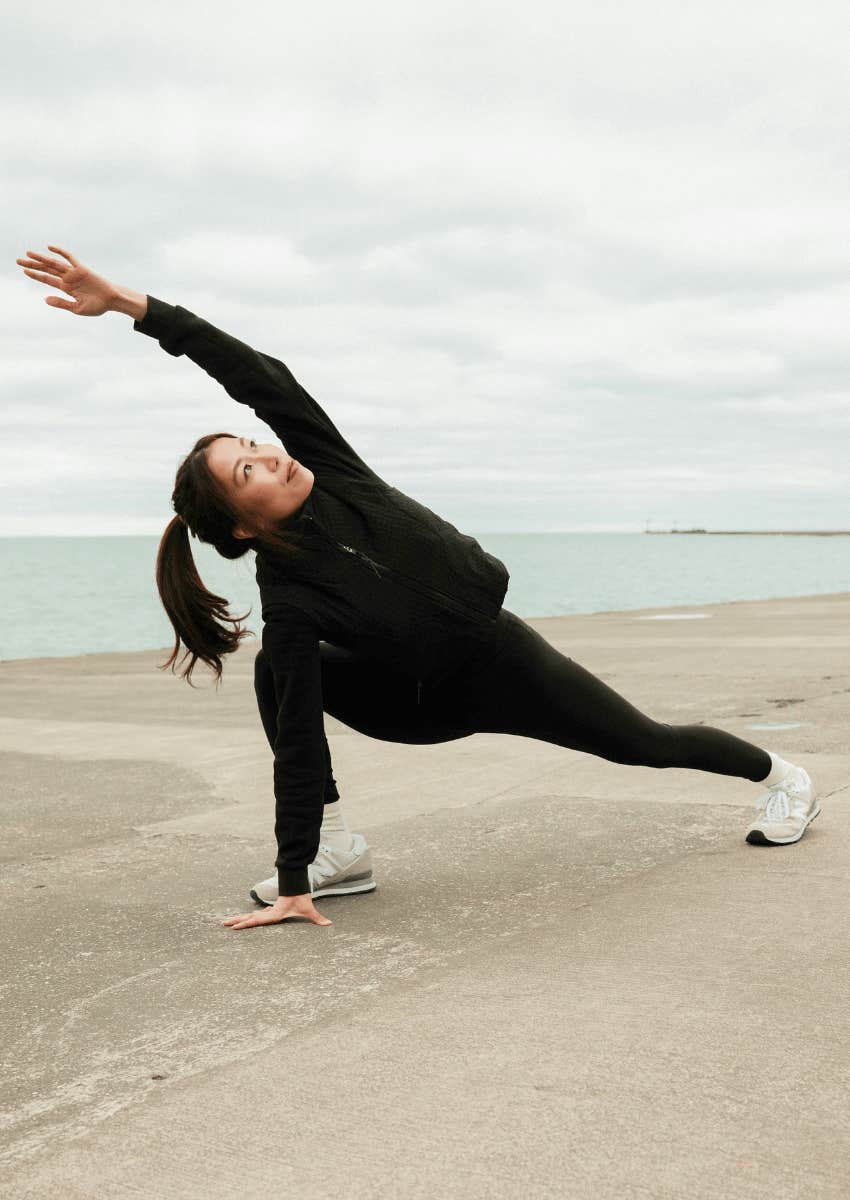 woman adopting morning routine of exercising to stop feeling worn out