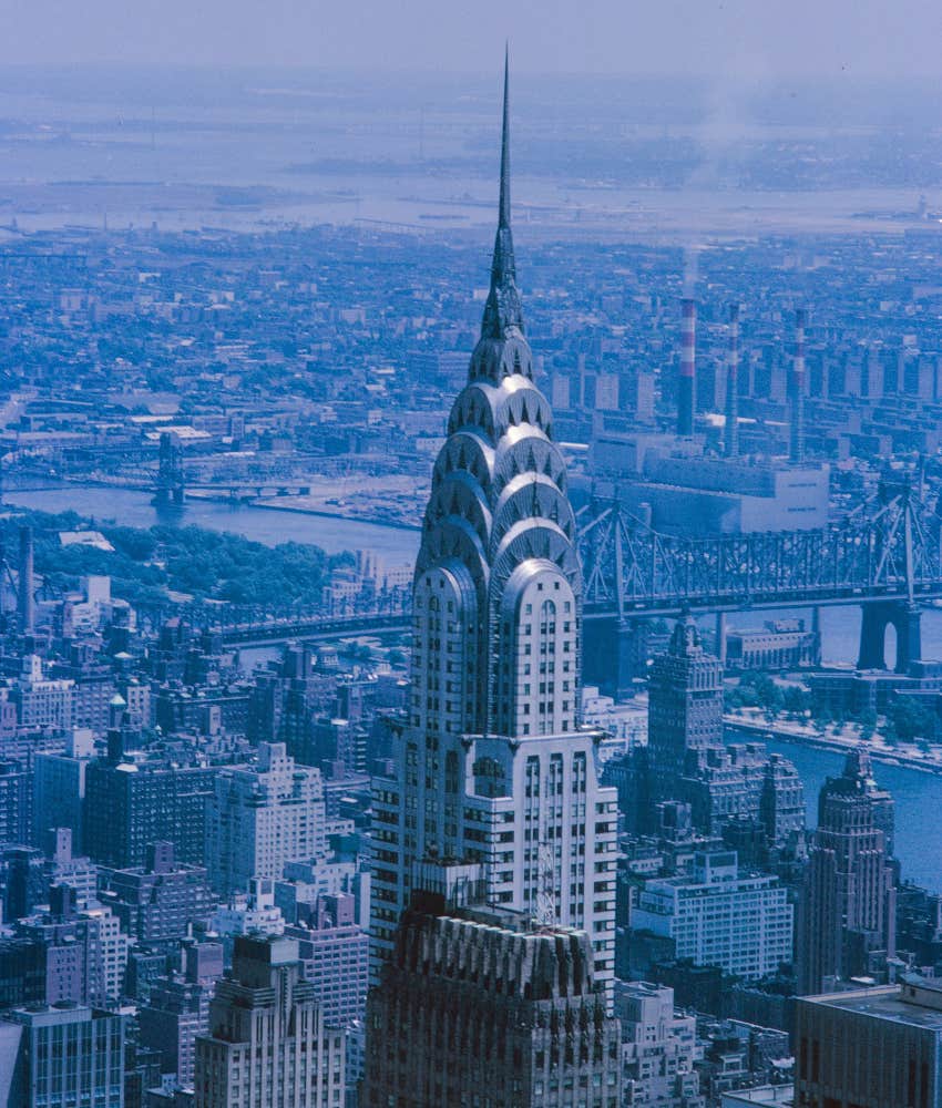 Vintage photo of Empire State Building New York City 1960s