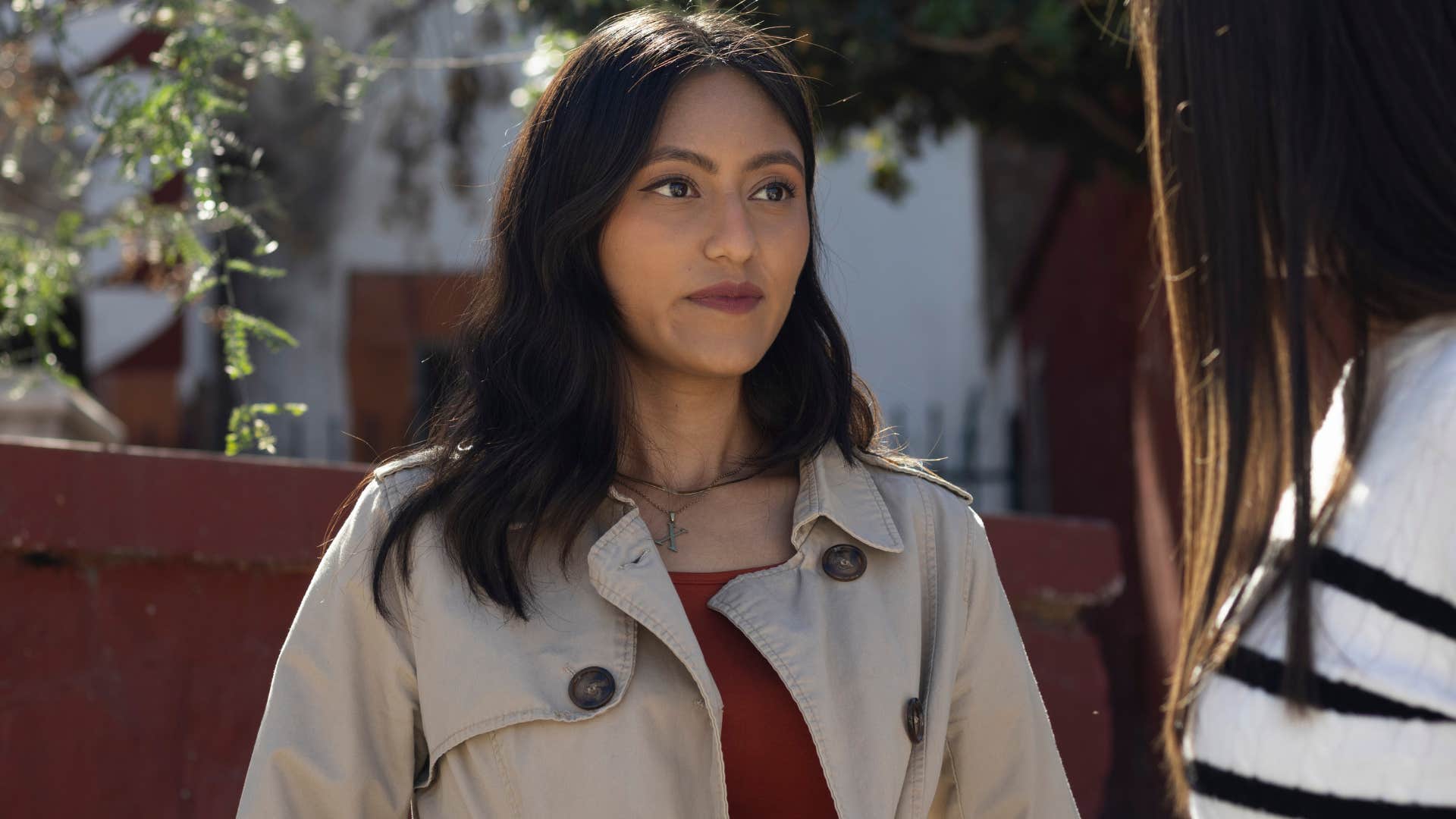 woman with a deeply feeling mind having hard conversations with friend