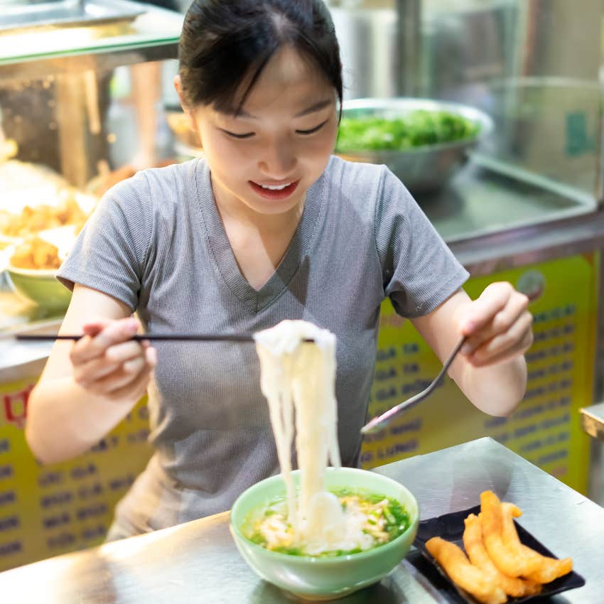 woman eating warm soup attract good fortune year fire horse