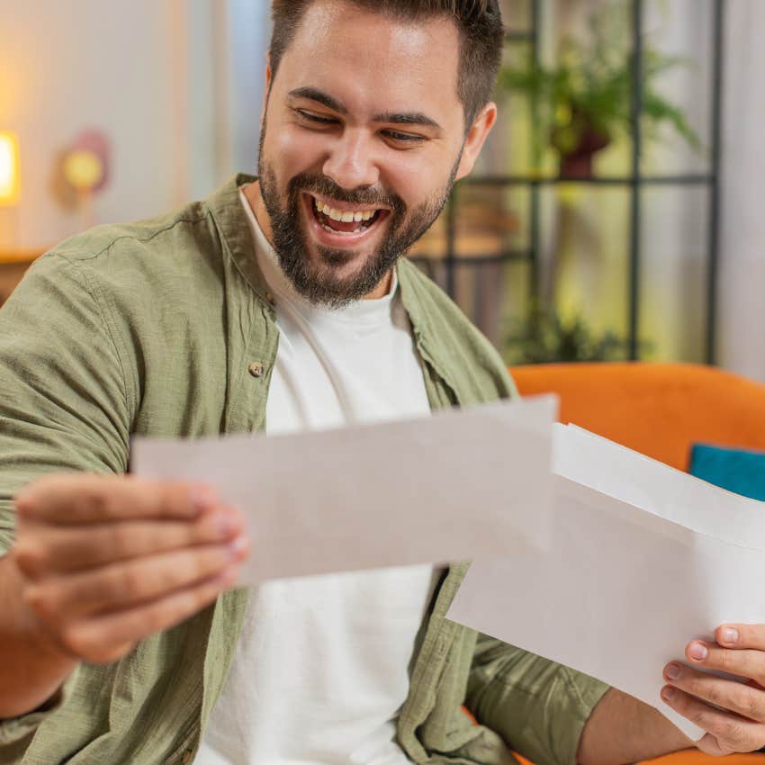 wedding guest receiving invitation requesting payment for wedding meal