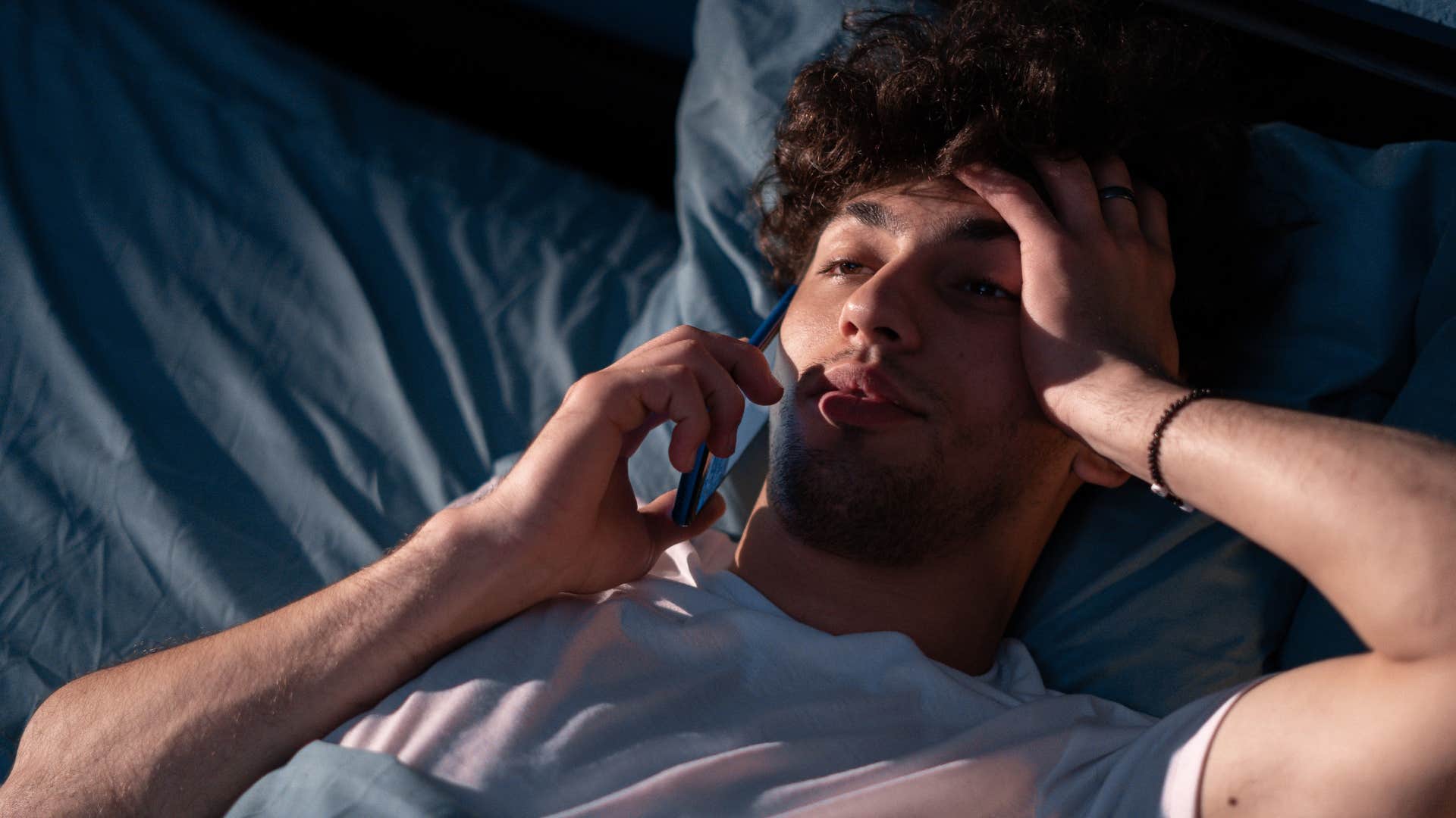 man at home on the phone saying I've had a vision and it's led me to my chambers