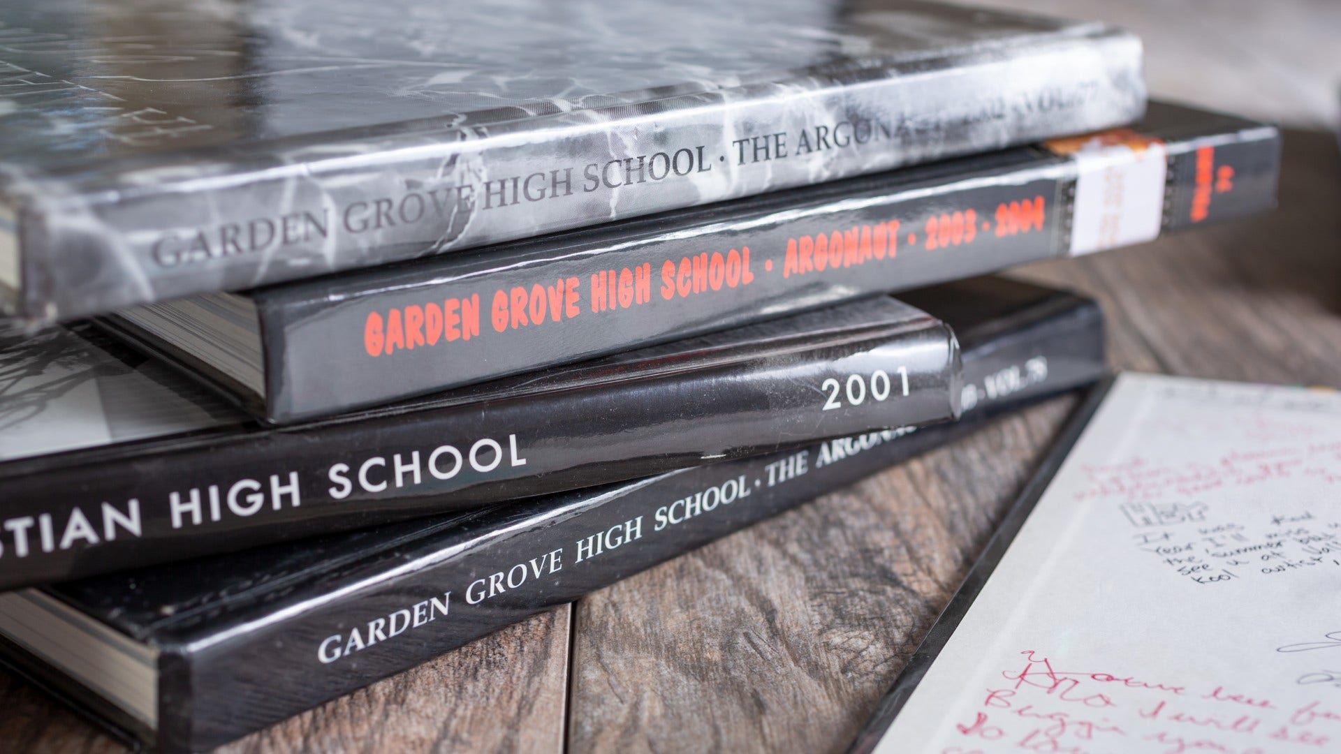 old yearbooks that a sentimental person holds onto