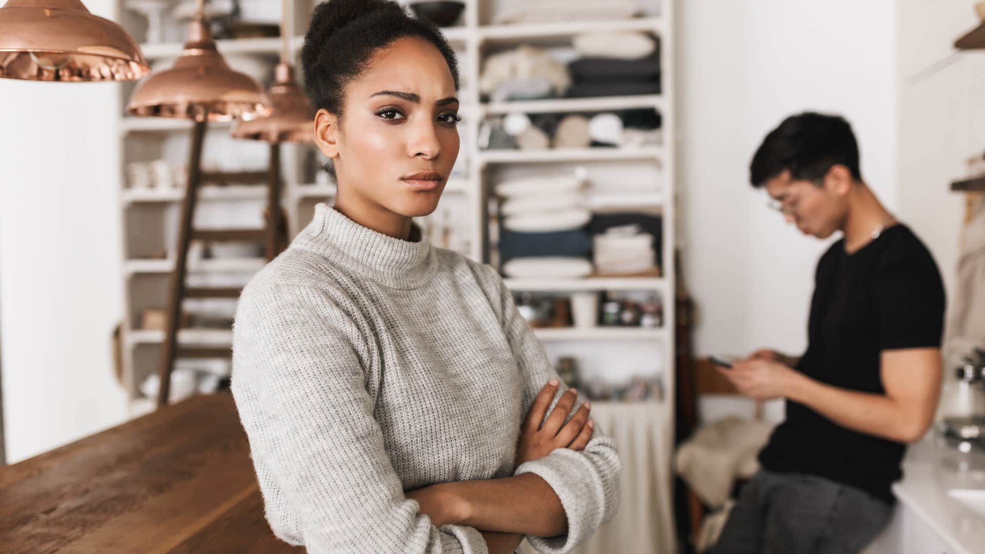 couple in their workspace feeling like roommates instead of partners