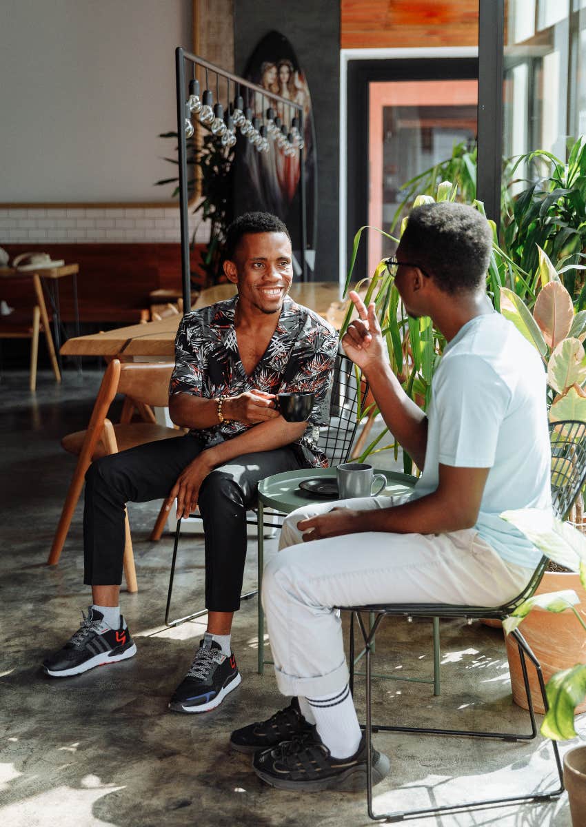 man spending time friend lets him be honest
