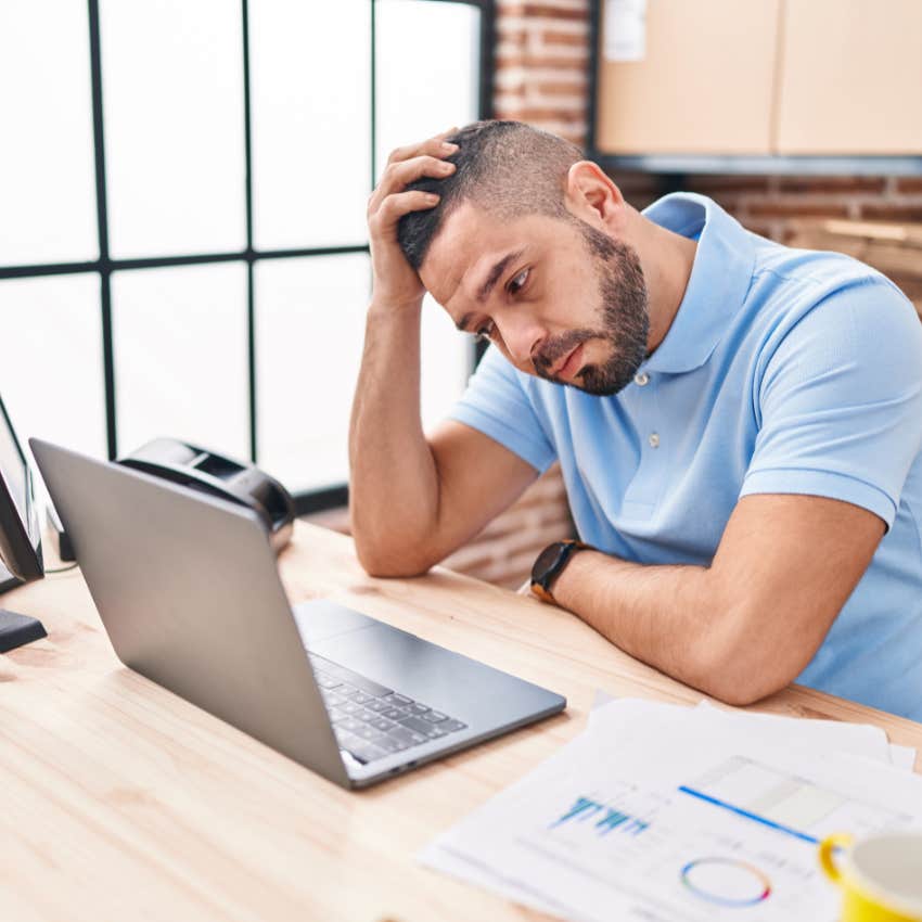 employee struggling to work while dealing with all the bad news in the world