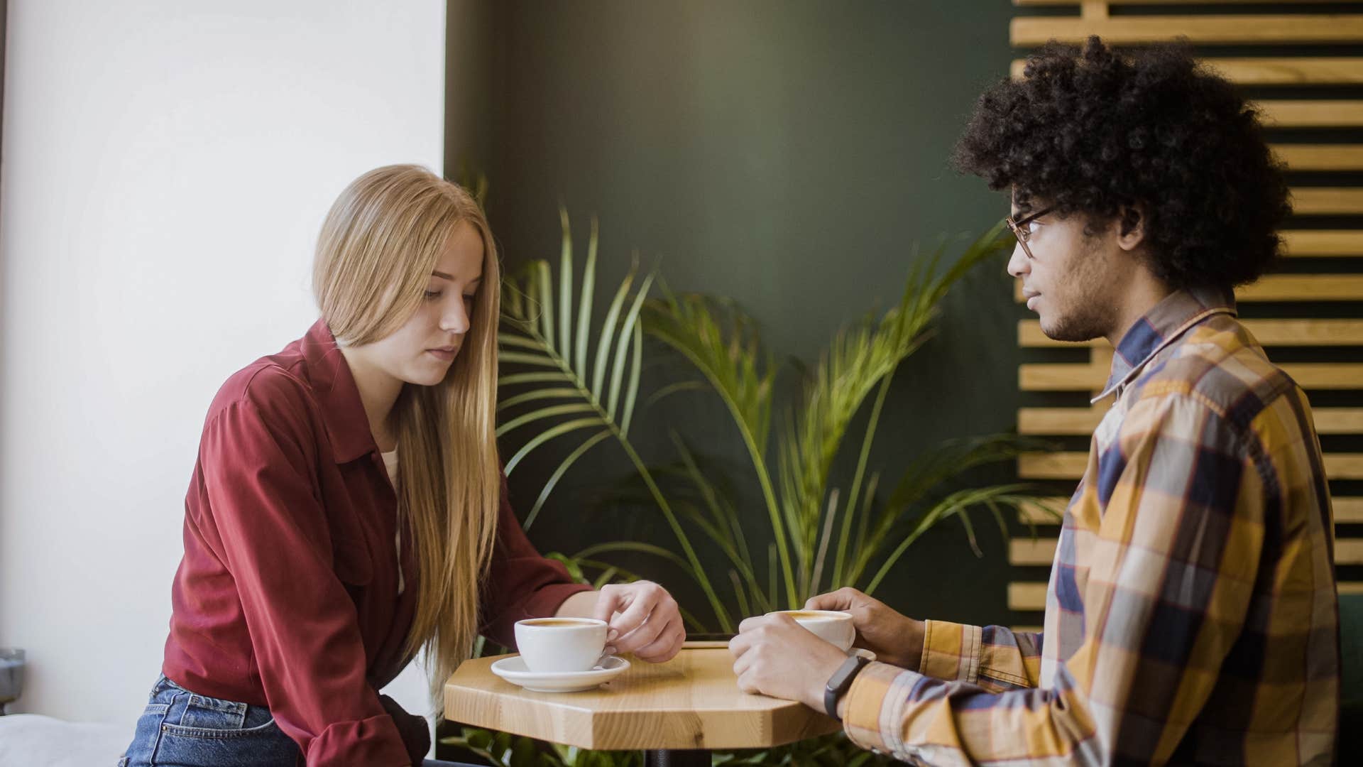 Upset couple assumes the worst showing way to not make relationship happier