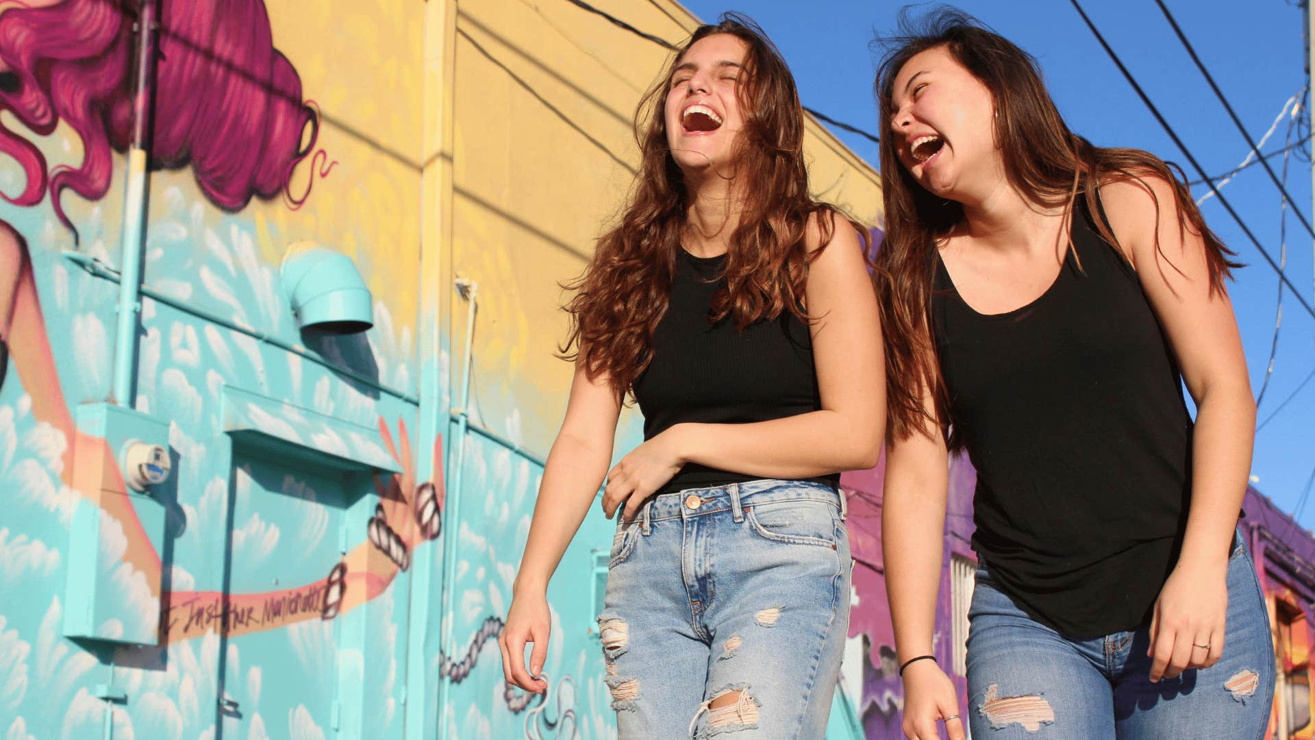 friend making you laugh and laughing with you