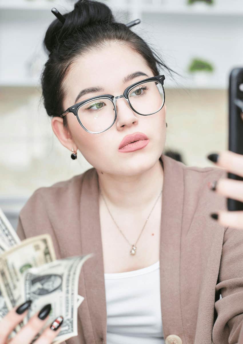 gen-z young woman making money differently than parents