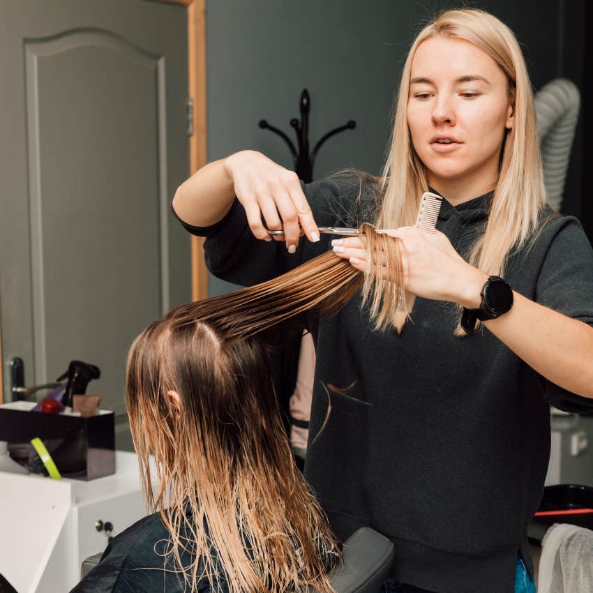 customer with anxiety at a silent hair appointment