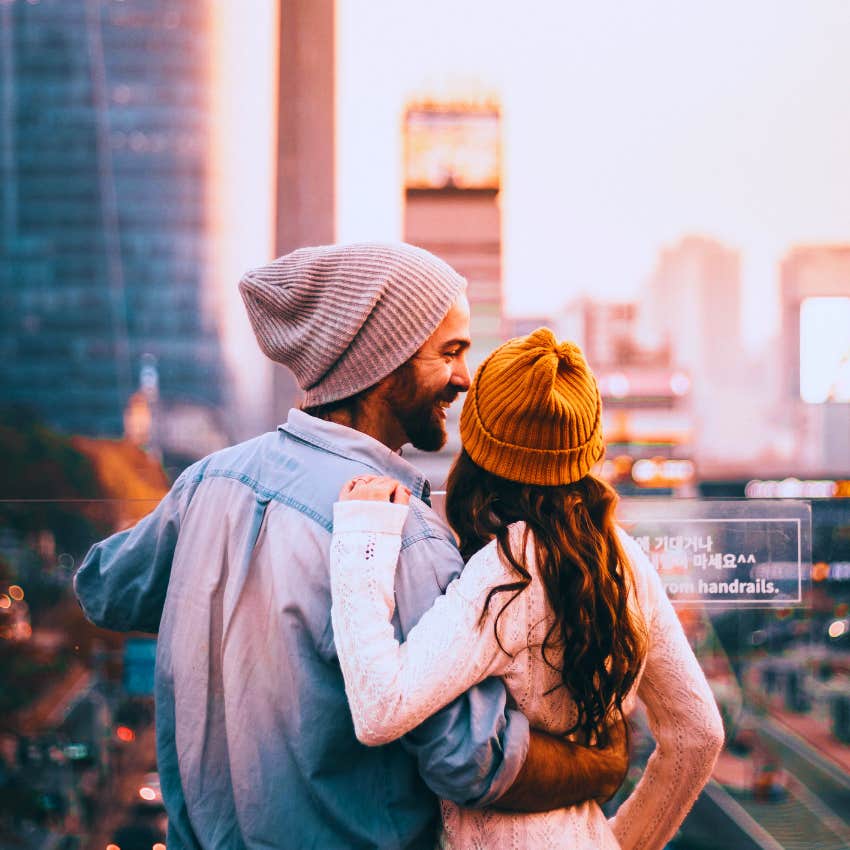 happy couple in the early stages of their relationship