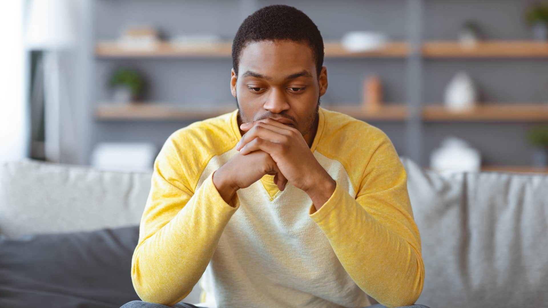 unbearably lonely man bottling up his emotions
