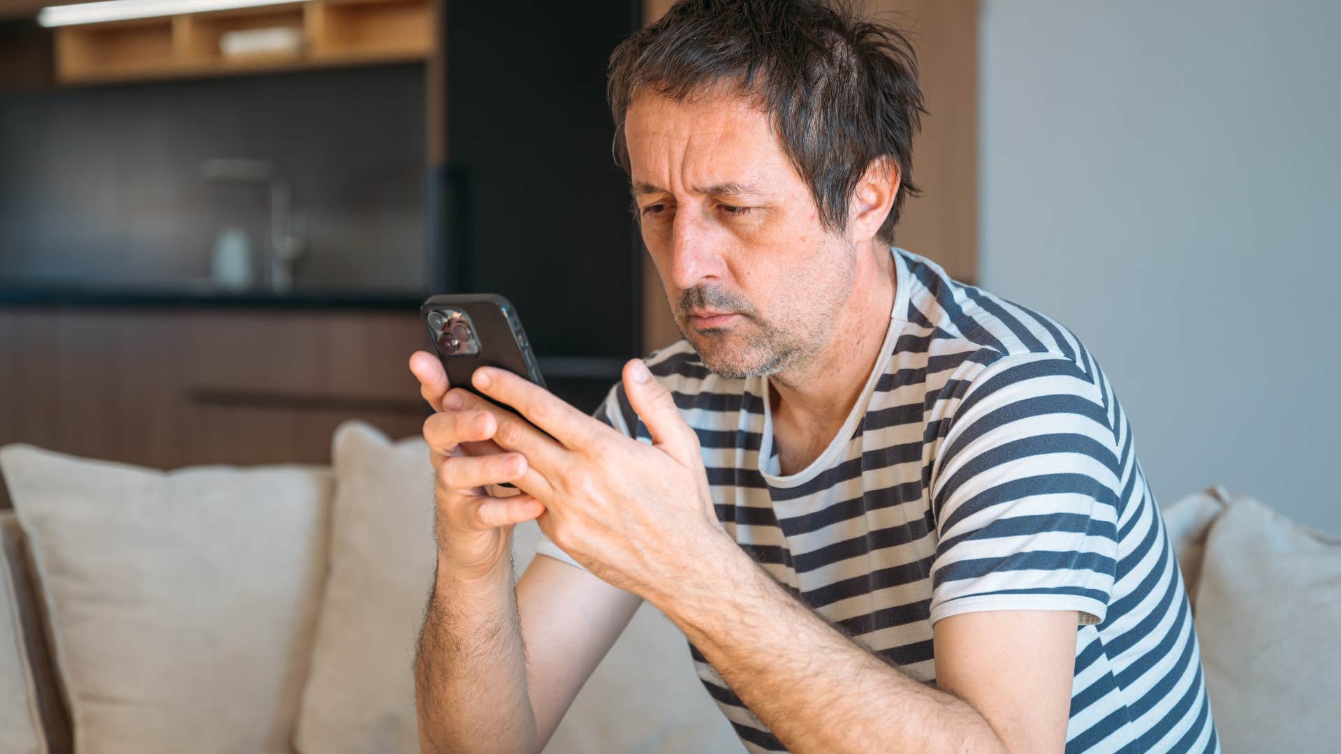 lonely man who avoids group settings and crowded places