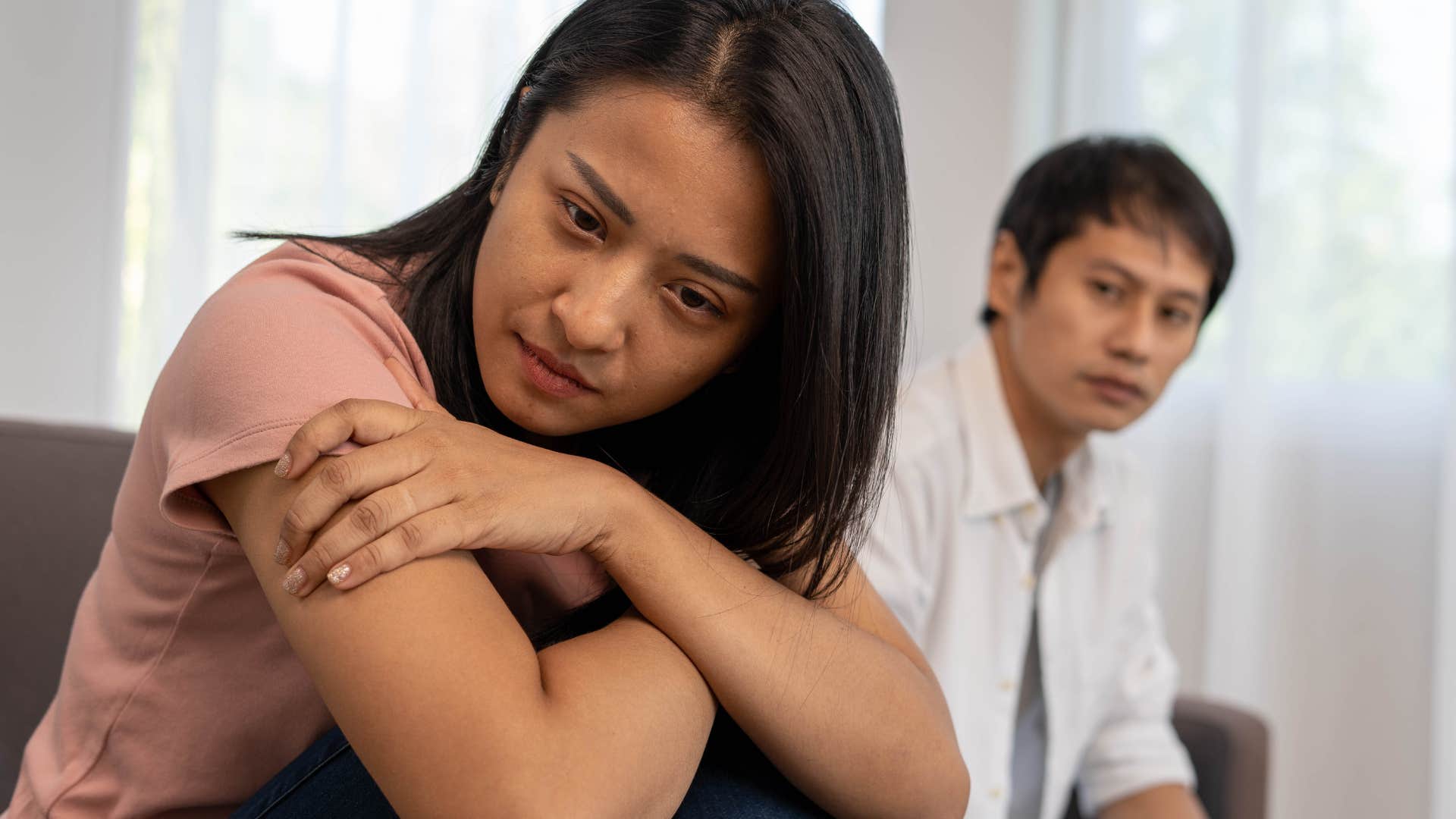 woman who feels drained by her relationship complaining about being lonely