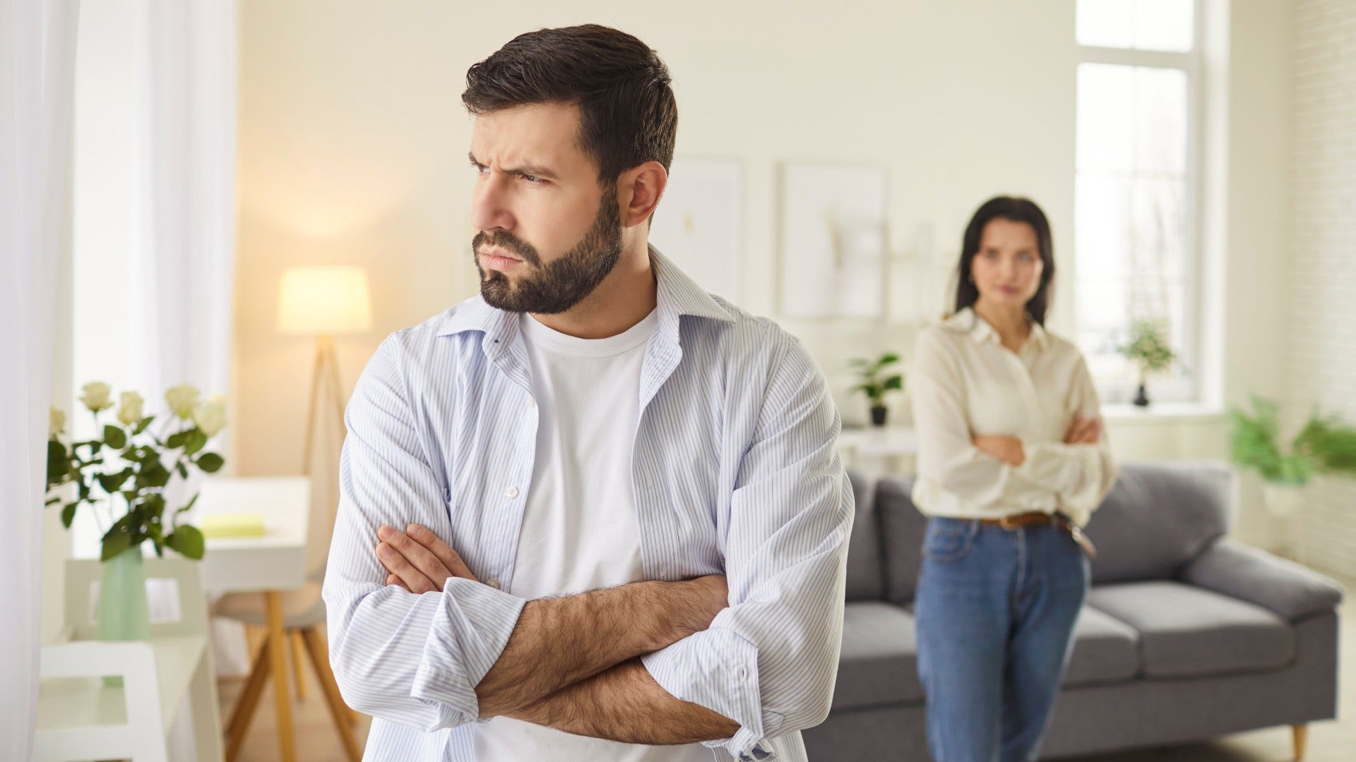 man who feels drained by his relationship becoming less responsive