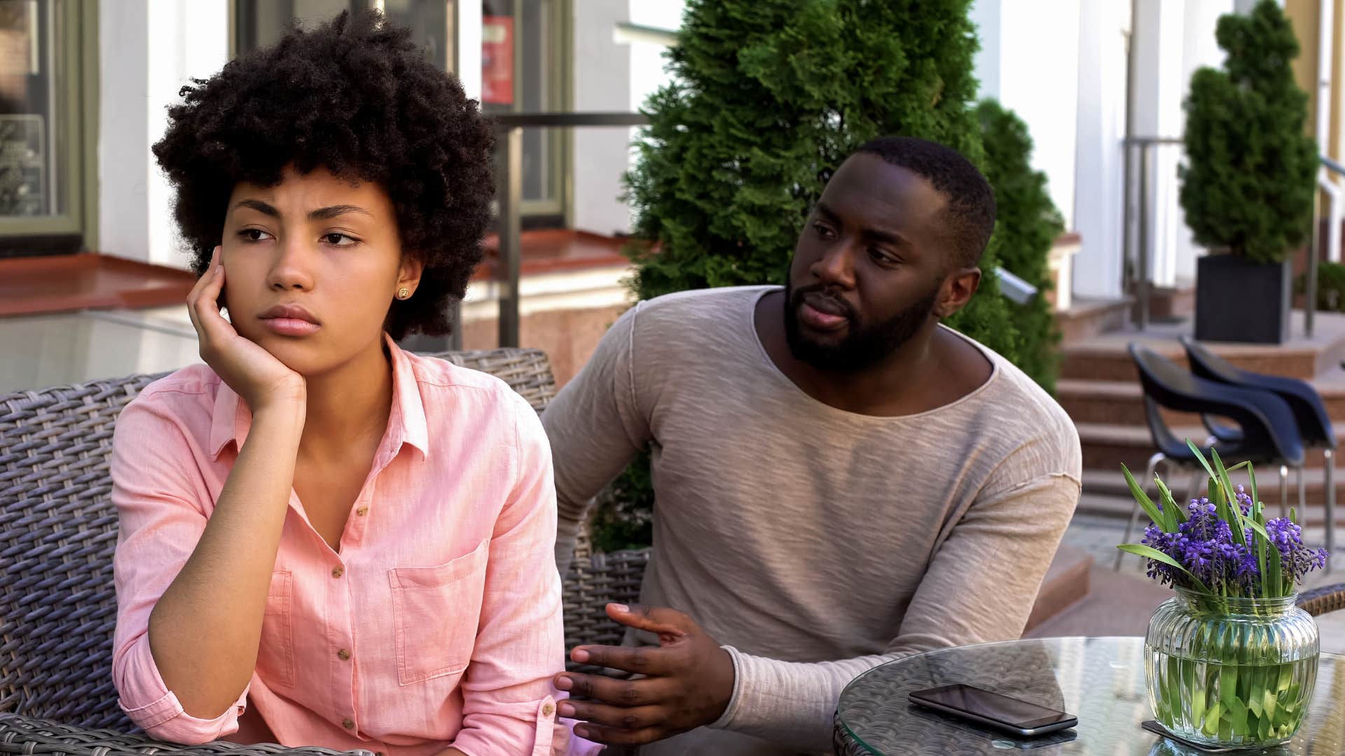 Unappreciative person argues with partner showing lack of respect