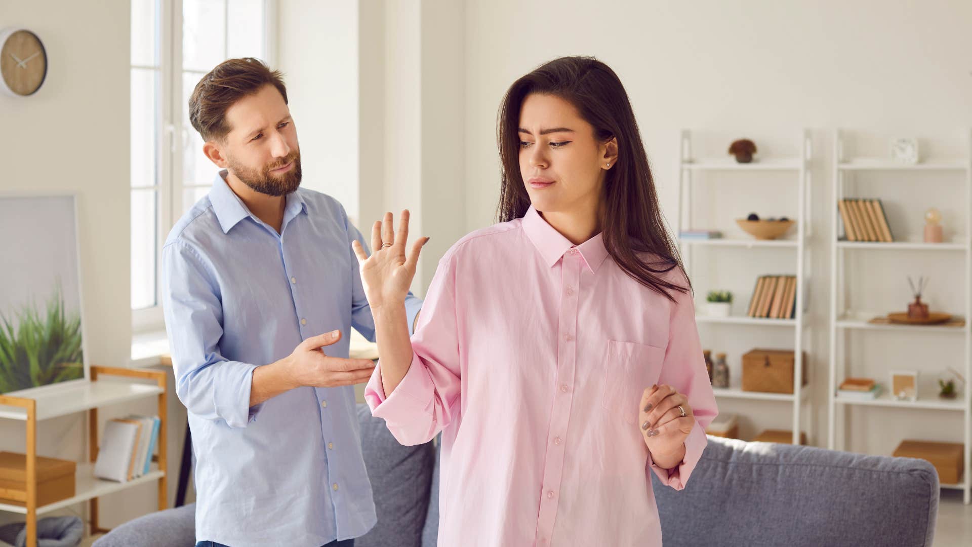 Disrespectful person asks annoyed partner for another favor