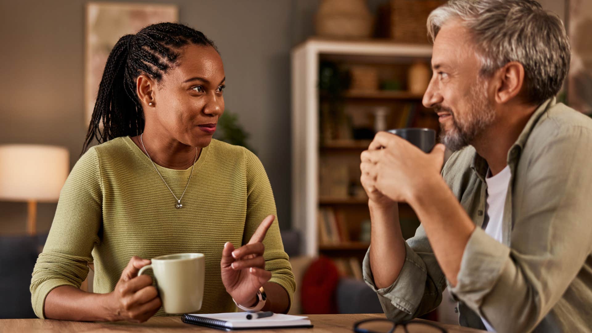 woman craving meaning and purpose talking with her husband