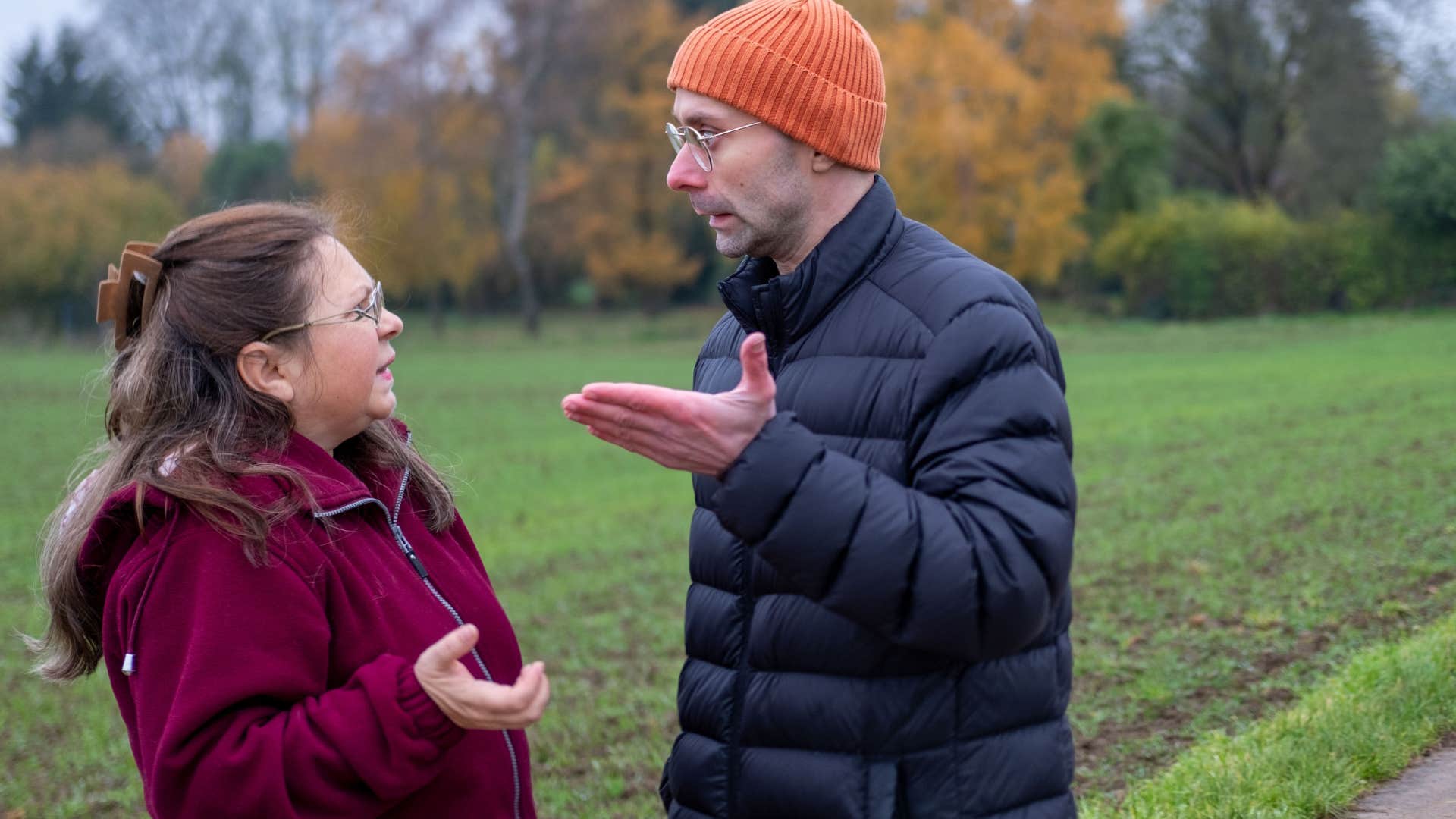 man saying whatever to his mother during argument