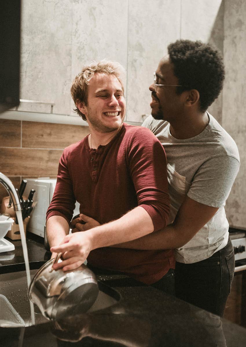 loving couple not forgetting the little things