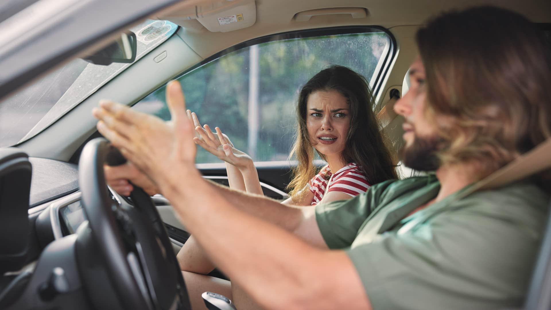 considerate man drives partner showing he does feel invested