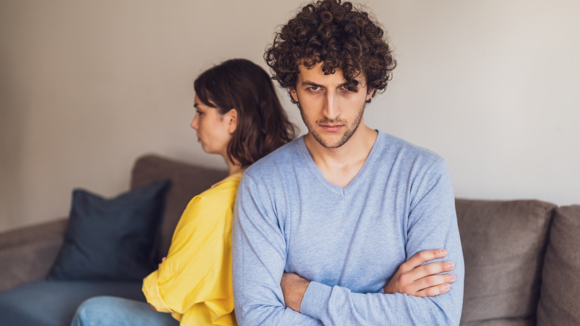 man who feels drained by his relationship and avoids conflict