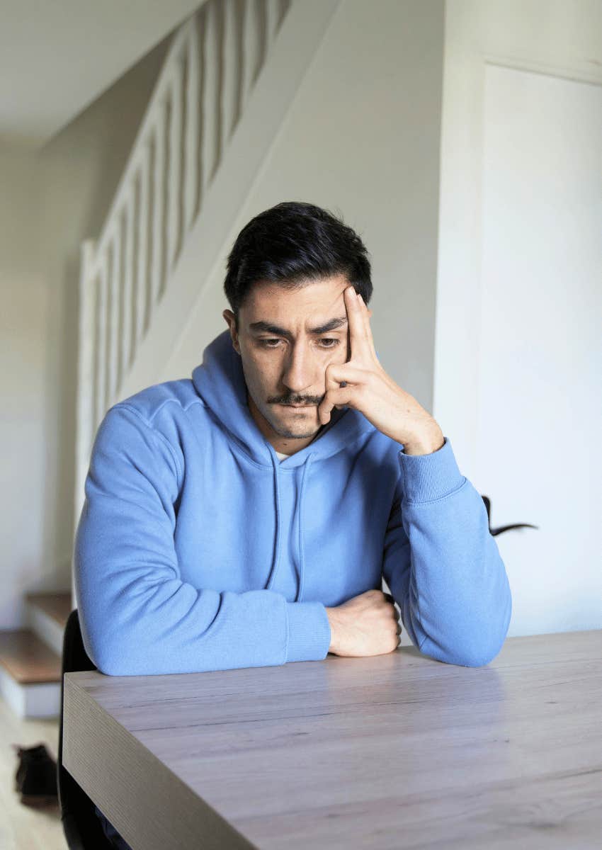 upset man realizing abusers blame everyone else but not themselves