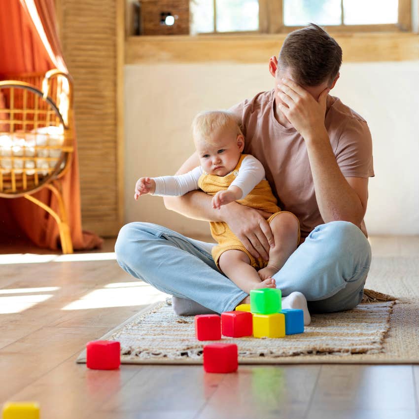 man who works full-time struggling with being a father