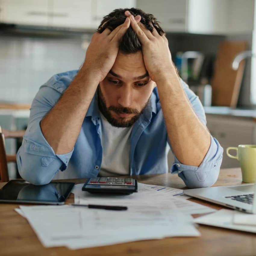 man who savings have been depleted three years after becoming homeowner