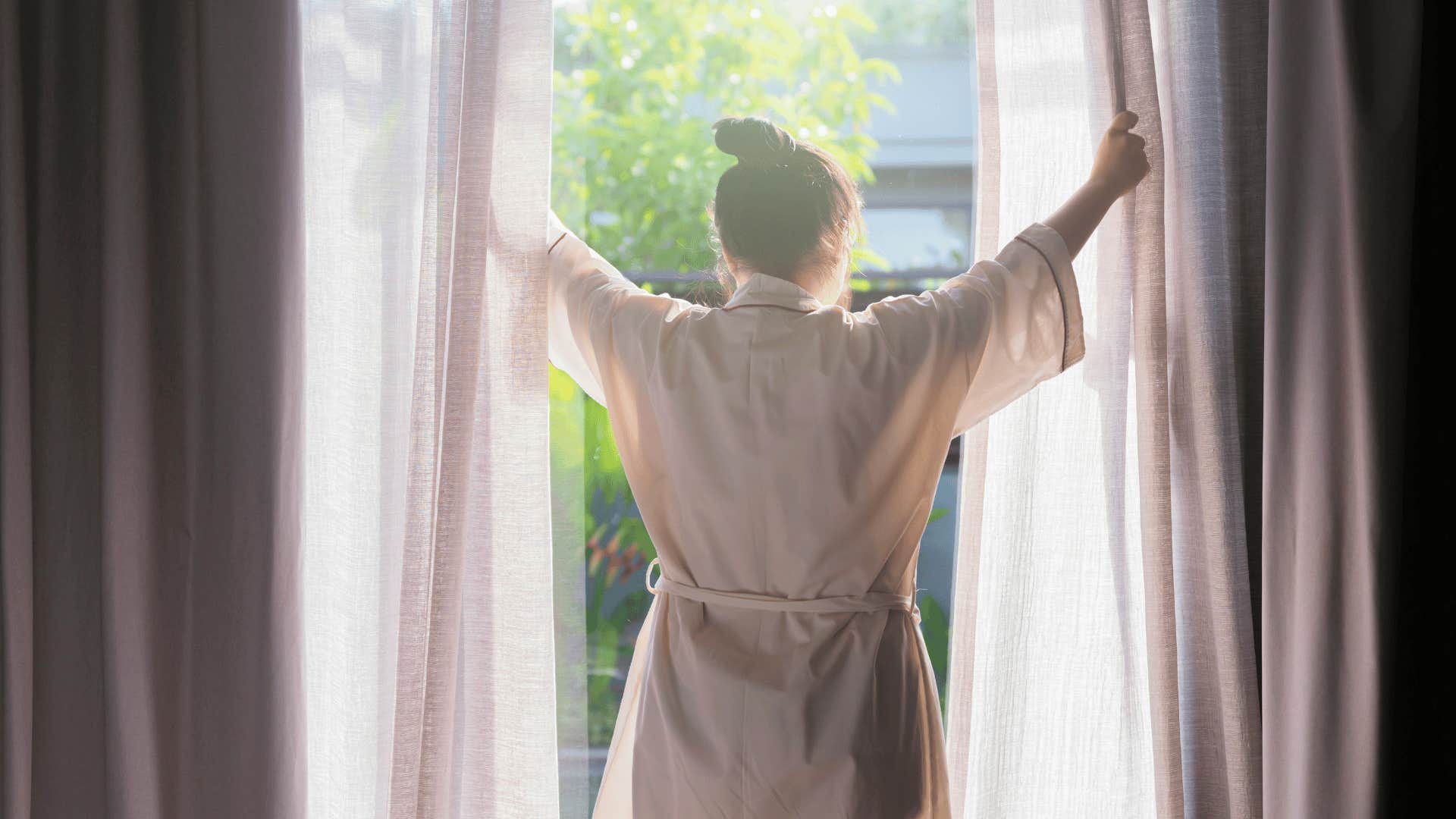 morning habit of letting in natural light