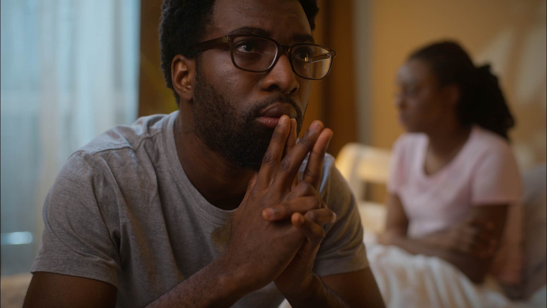 married man fantasizing about alone time