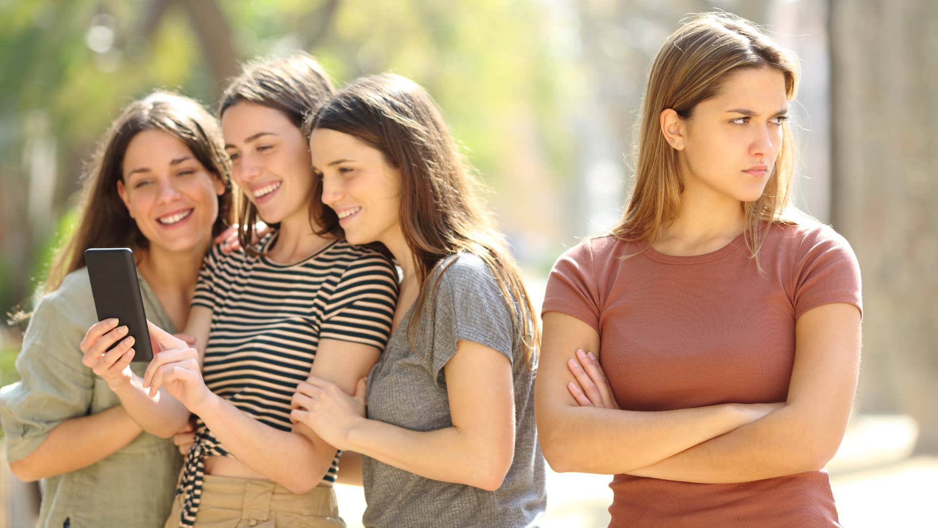 woman with a golden heart and the kindest soul turned away from people gossiping