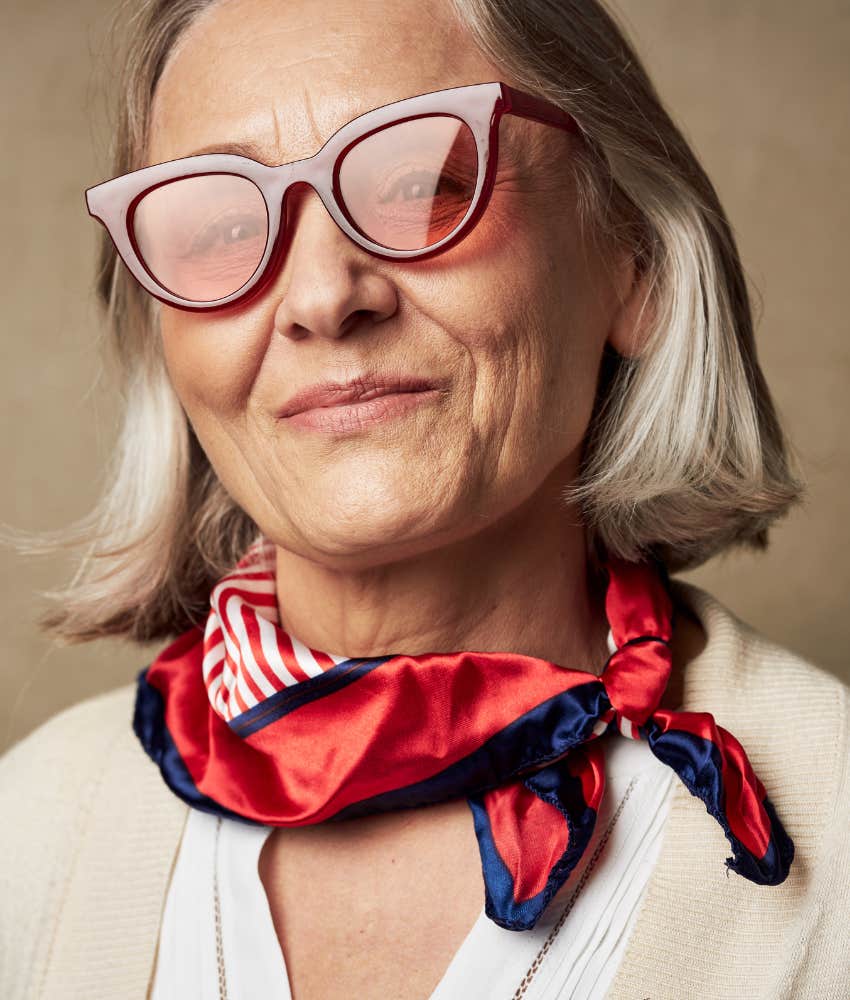 HAppy person embraces style with age