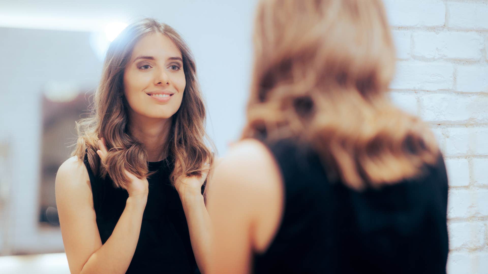 confident blonde woman