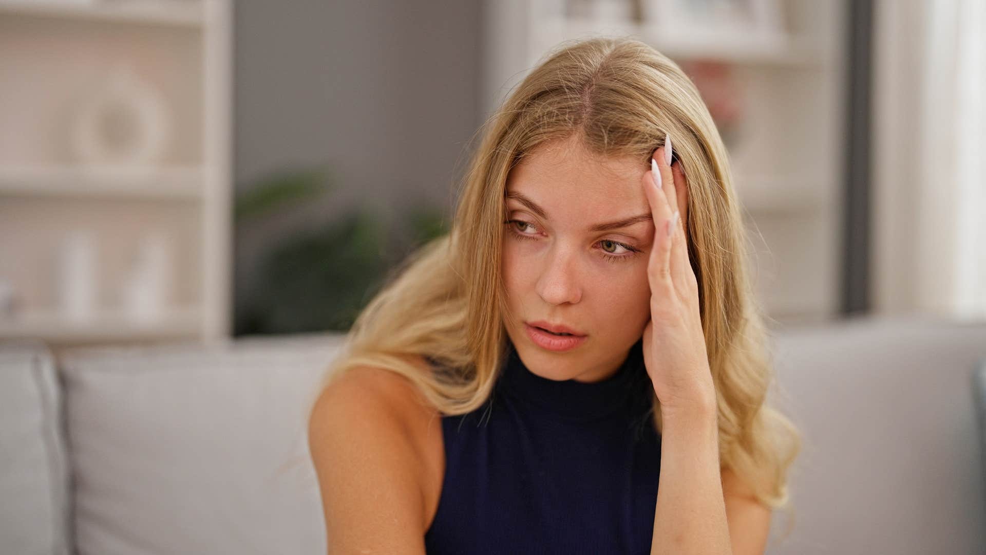 blonde woman who is an emotional decision maker