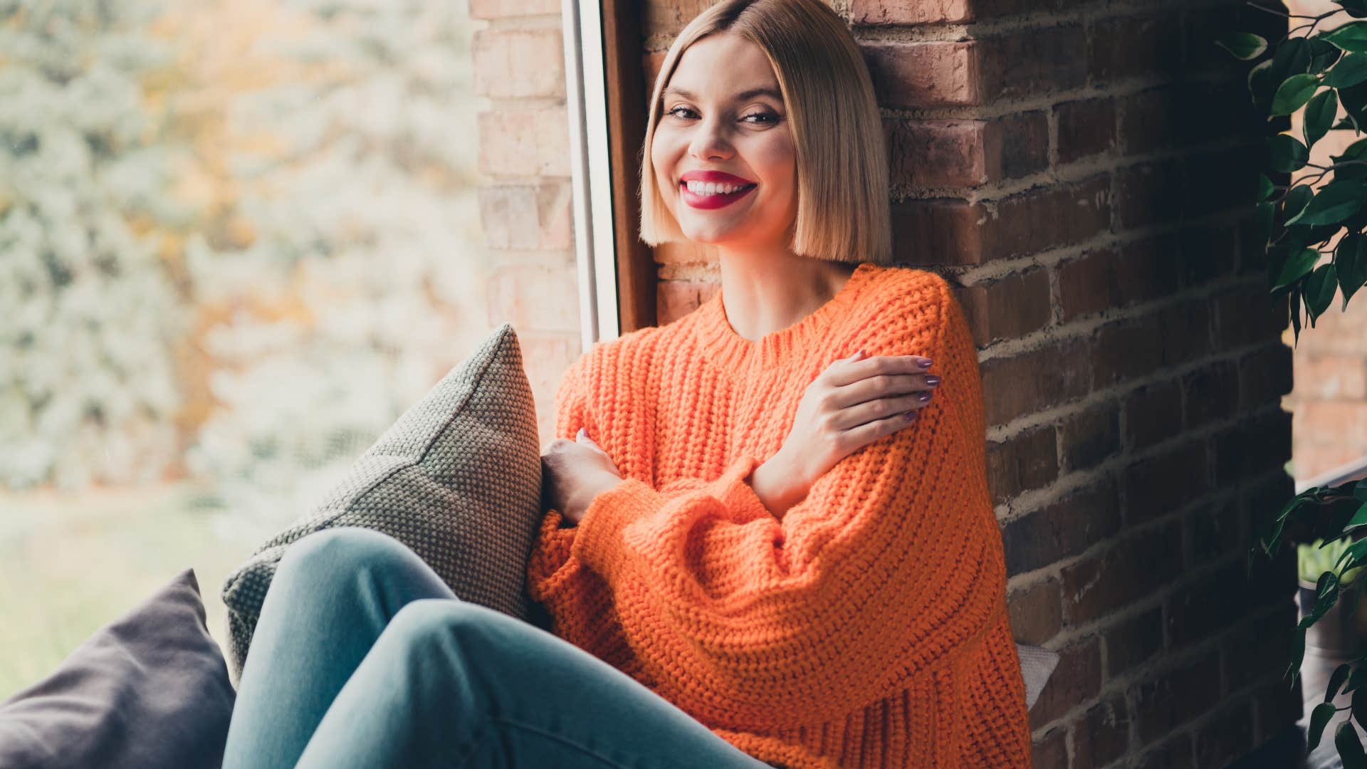 glamorous blonde woman