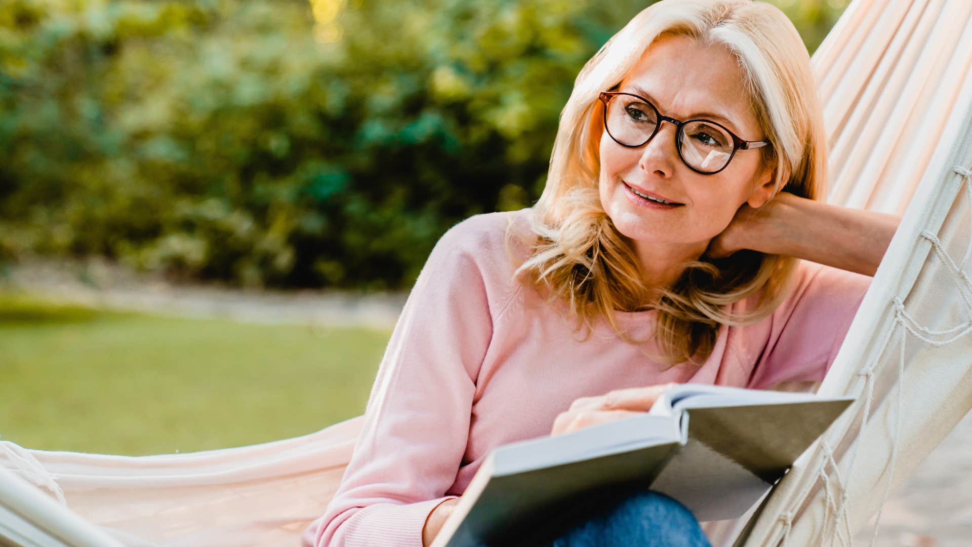 laid-back blonde woman