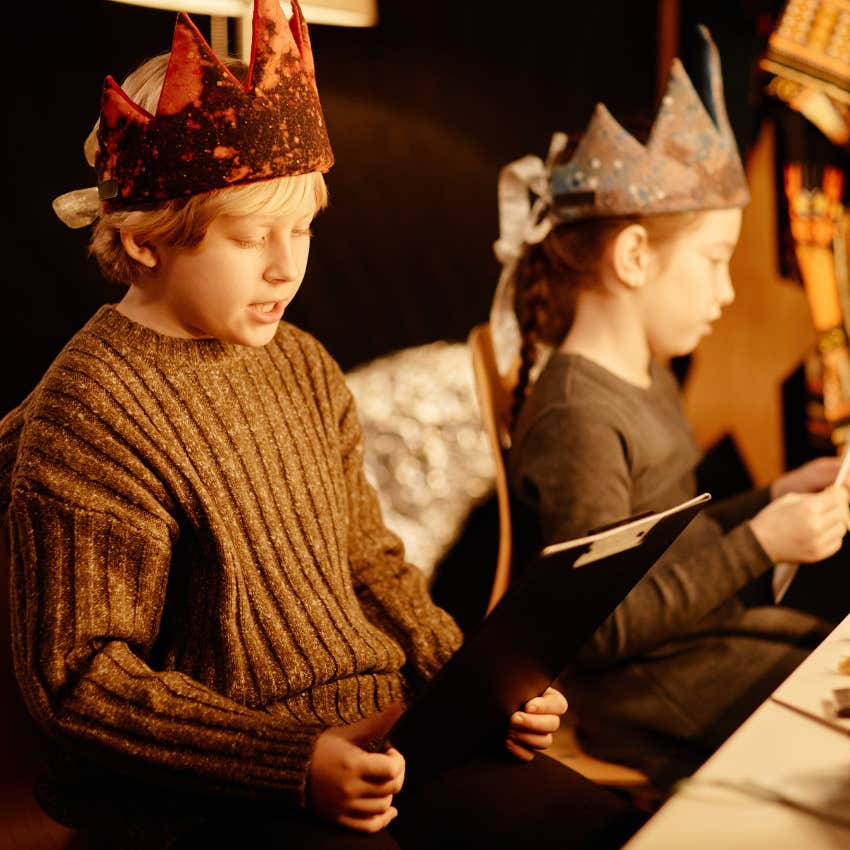 Little kids who are innovative and imaginative playing together