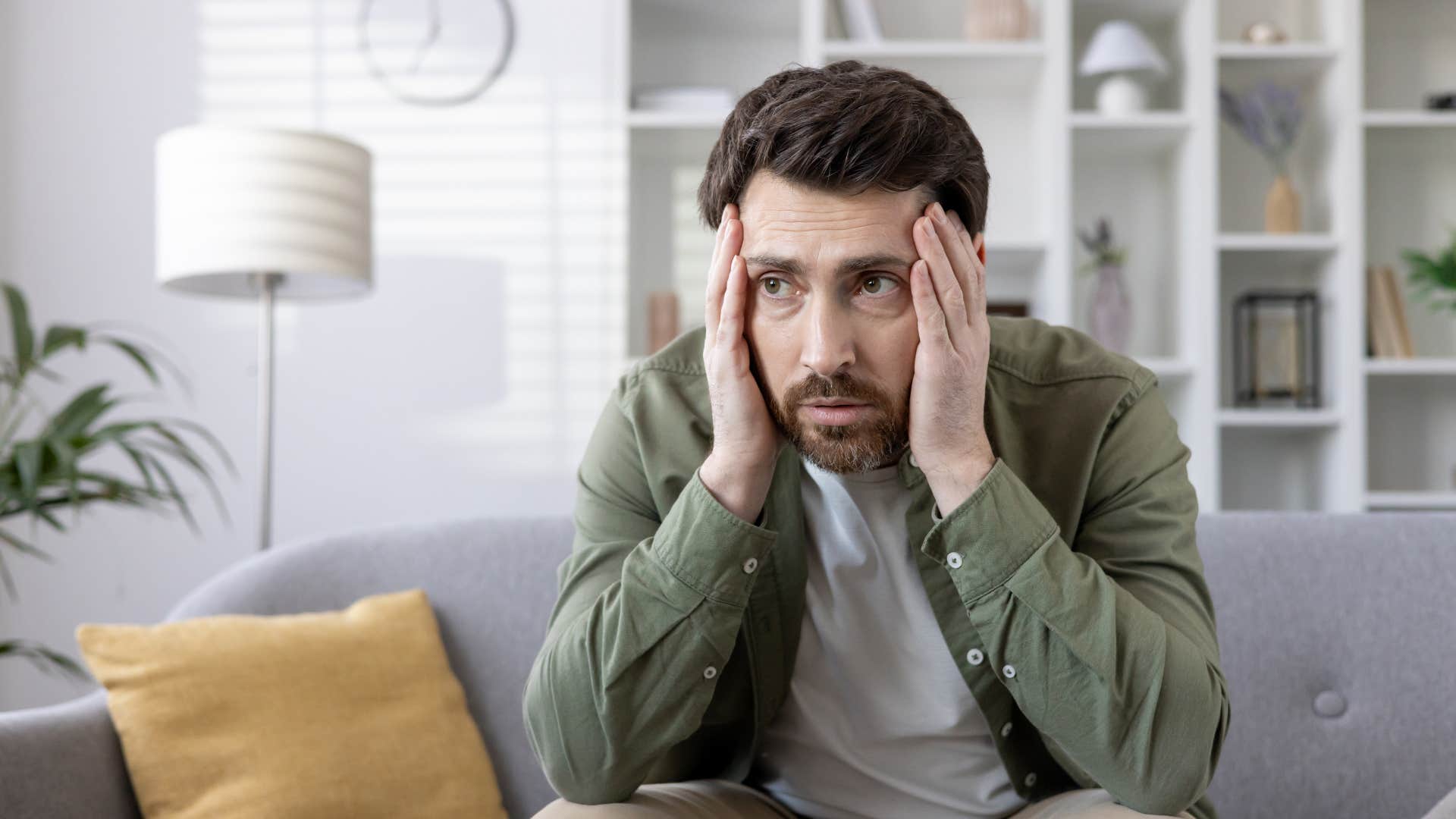 man overthinking his every movement and phrase