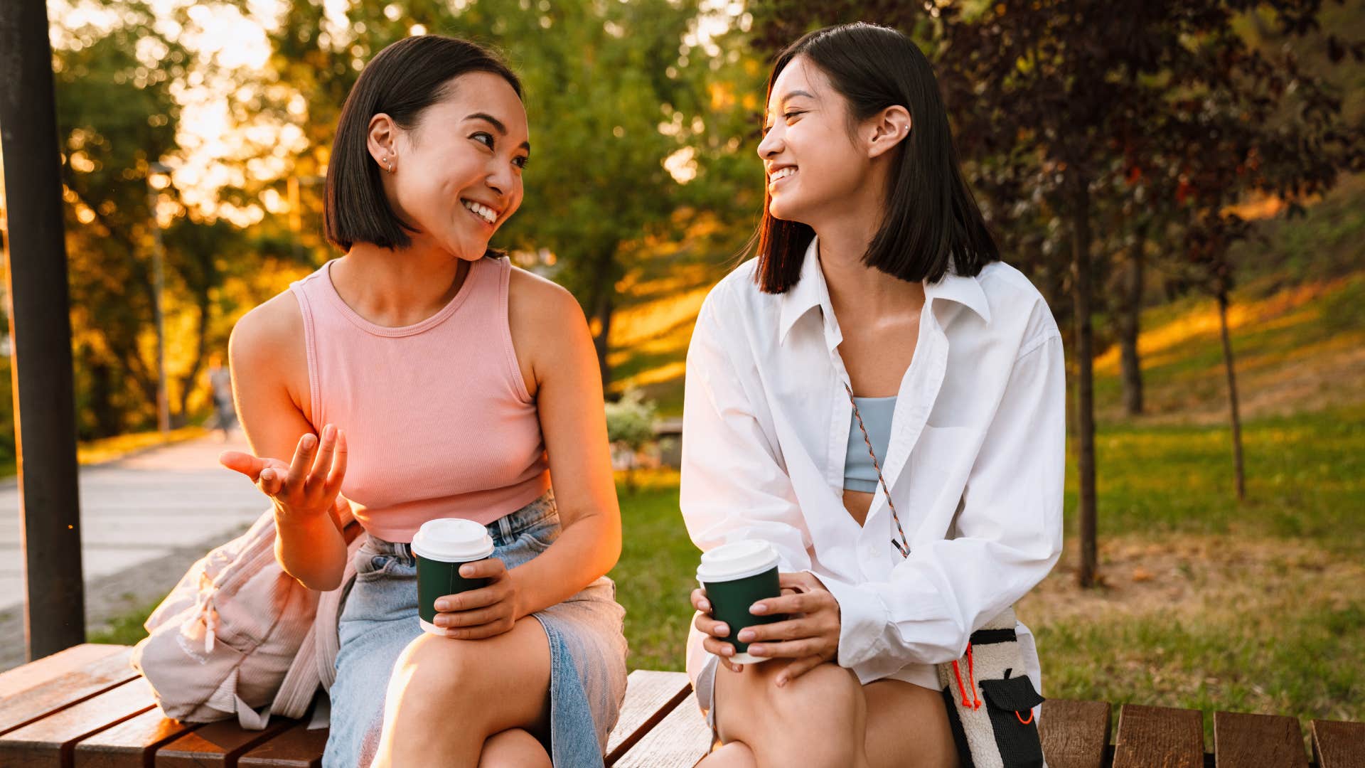 two friends having a one on one interaction