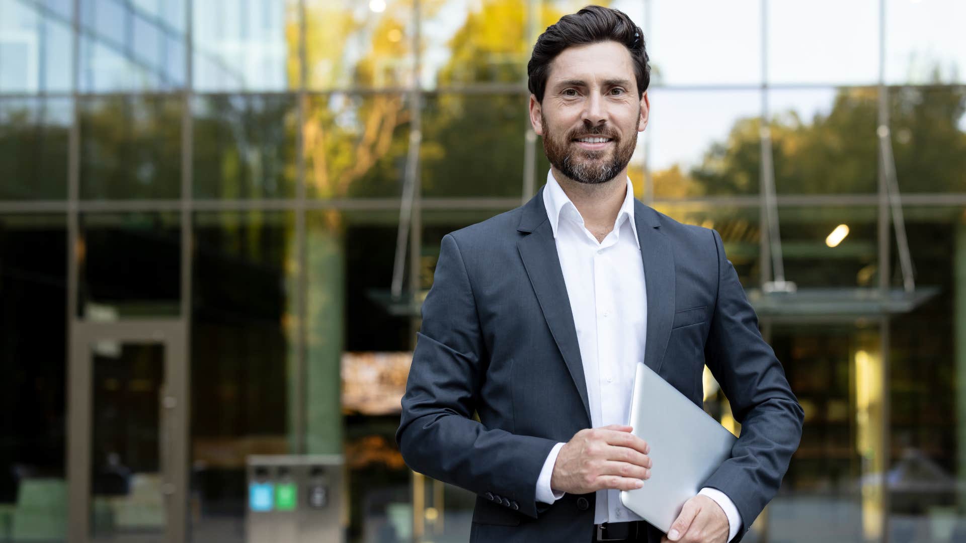 man in suit having high personal standards