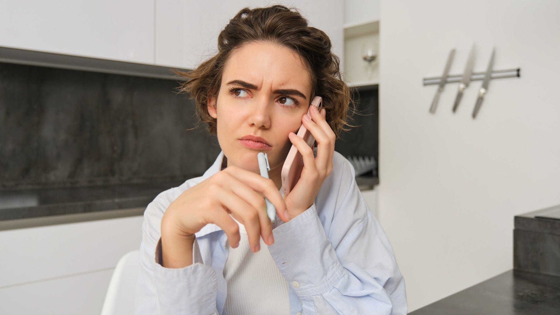 woman who answers every call immediately disliking confrontation avoidance