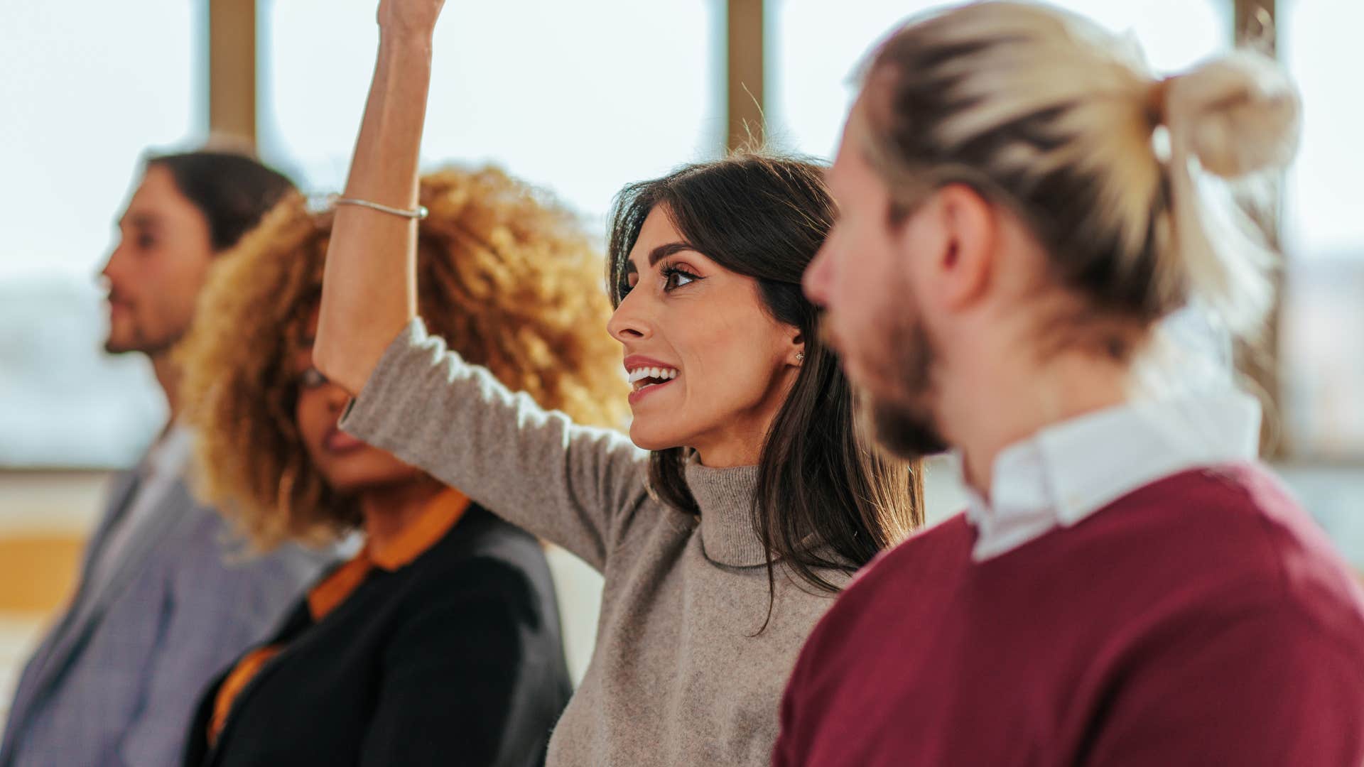 woman asking simple questions others are afraid to ask at work