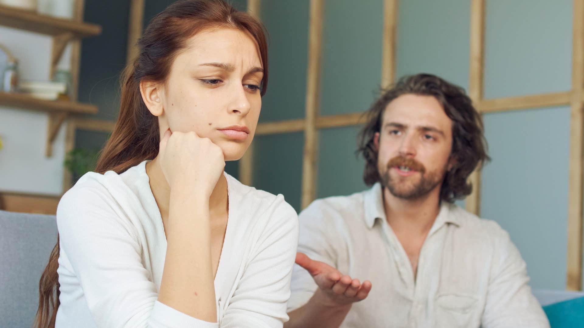 passive-aggressive woman saying must be nice to her upset husband