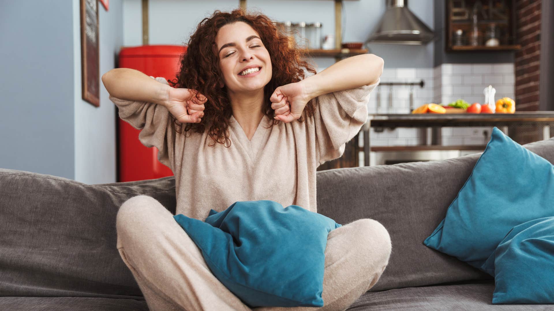 man relaxing at home not fearing missing out