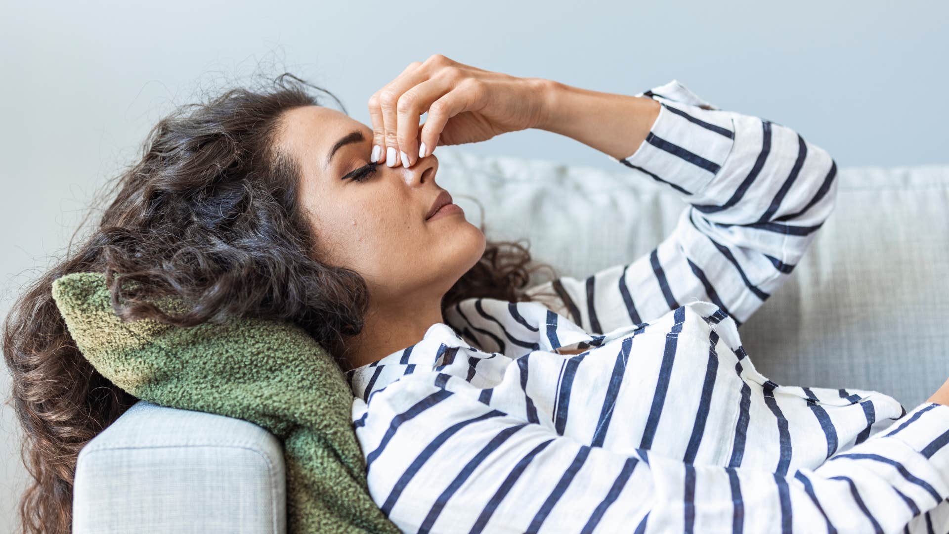 woman feeling drained after socializing