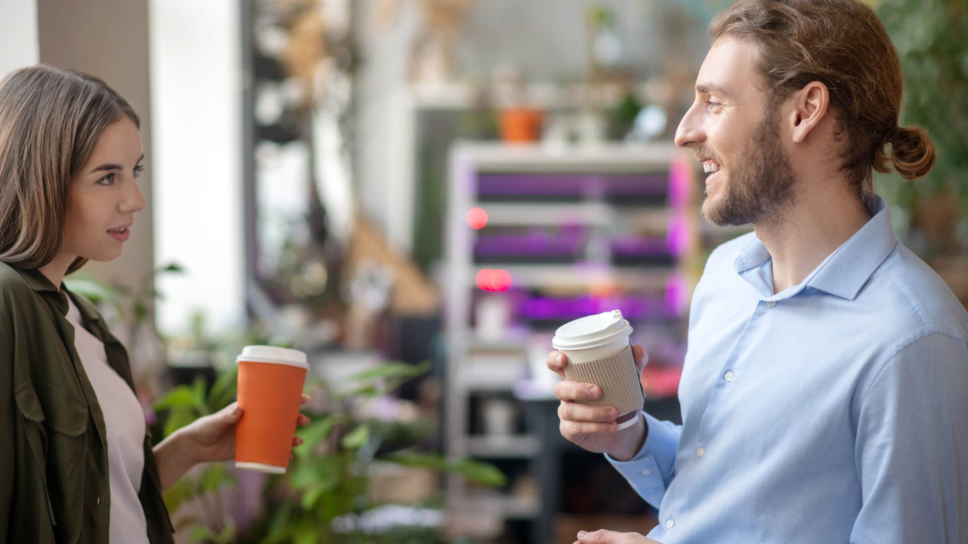 woman who doesn't fit in anywhere making small talk at work