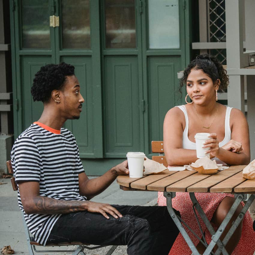 man educating his friend about a social movement